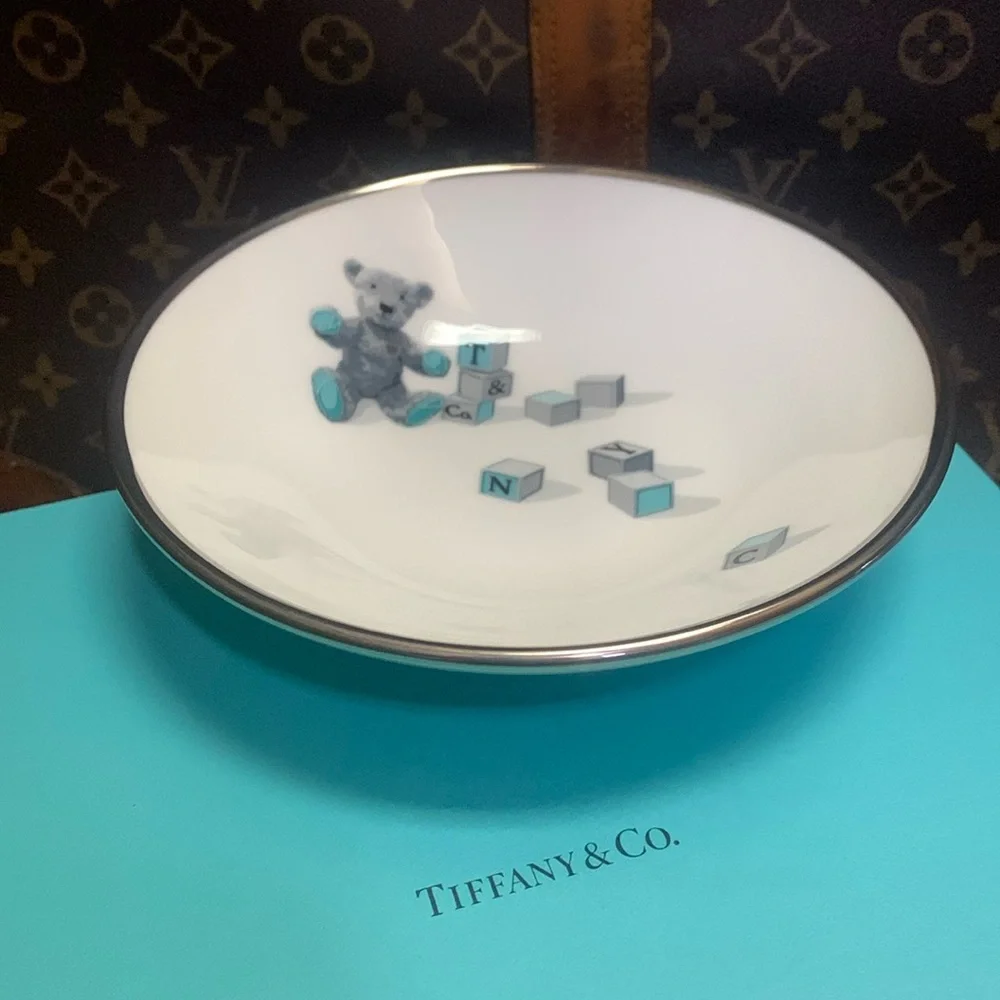 Tiffany and co color block silver rimmed baby block